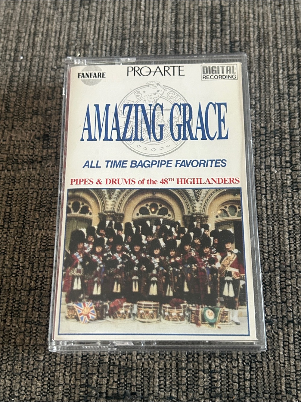 Amazing Grace Bagpipes & Drums 48th Highlanders Cassette Tape